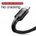 Кабель BASEUS cafule USB - Lightning 2 метра (CALKLF-CG1) черно серый