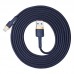 Кабель BASEUS cafule USB - Lightning 2 метра (CALKLF-CG1) черно серый