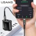 Кабель USAMS Lightning Smart Power Off Cable Raydan Series US-SJ470 |2m, 2.4A|