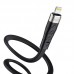 Кабель силиконовый эластичный HOCO X53 Lightning Angel silicone charging 1 метр черный
