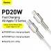 Кабель металлические штекеры BASEUS Type-C to Lightning Metal Data Cable 2м (CATLJK-B02)