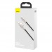 Кабель с металлическими коннекторами BASEUS Lightning Cafule Series Metal (CALJK-A01) черный
