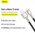 Кабель BASEUS Lightning Cafule Series Metal Data Cable 2 метра 2.4A (CALJK-B01) черный