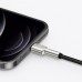 Кабель BASEUS Lightning Cafule Series Metal Data Cable 2 метра 2.4A (CALJK-B01) черный