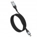 Кабель магнитный коннектор HOCO U96 Lightning Traveller magnetic черно серый