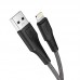 Кабель HOCO Lightning Airy silicone charging data cable X58 1m black