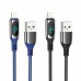 Кабель HOCO Lightning Extreme charging data cable S51 с дисплеем 1.2m синий