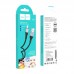 Кабель HOCO Lightning Creator silicone charging data cable X72 1 метр черный усиленный