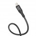Кабель HOCO Lightning Creator silicone charging data cable X72 1 метр черный усиленный
