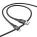 Кабель HOCO Lightning Creator silicone charging data cable X72 1 метр черный усиленный