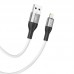 Кабель HOCO Lightning Creator silicone charging data cable X72 1 метр черный усиленный
