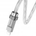 Кабель HOCO Type-C to Lightning Solid PD silicone charging data cable U113 silver 20W