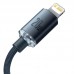 Кабель Baseus Type-C to Lightning Crystal Shine Series CAJY000201 1.2 метра черный