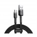 Кабель усиленный BASEUS cafule USB - Micro-USB 1 метр CAMKLF-BG1 черный с серым