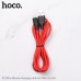 Кабель HOCO Micro USB Silicone X21 Plus 2 метра красный