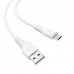 Кабель HOCO Micro USB Airy silicone charging data cable X58 1 метр белый силиконовый