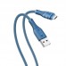 Кабель HOCO X67 MicroUSB Nano silicone cable 1 м синий