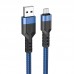Кабель HOCO MicroUSB charging data cable U110 синий 1.2m
