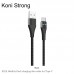 Кабель Koni Strong KS11t Nobility flash charging скоростной 5 ампер USB - Type-C 1.2m 5A черный