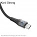 Кабель Koni Strong KS11t Nobility flash charging скоростной 5 ампер USB - Type-C 1.2m 5A черный