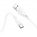 Кабель силиконовый эластичный HOCO X61 Type-C Ultimate silicone charging data cable 1m 3A белый
