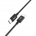 Кабель Hoco Type-C to Type-C Skilled  charging data cable X23  3 ампера черный 1м