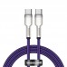 Кабель BASEUS Type-C to Type-C Cafule Series Metal Data Cable 1m 100W (CATJK-C01) черный