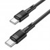 Кабель HOCO Type-C to Type-C Victory charging data cable X83 черный 1 метр