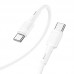 Кабель HOCO X83 Type-C to Type-C Victory charging data cable 1 м 60 вт белый