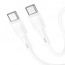 Кабель HOCO X83 Type-C to Type-C Victory charging data cable 1 м 60 вт белый