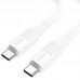 Кабель HOCO X84 Solid charging data cable 60W Type-C to Type-C белый