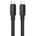Кабель HOCO X84 Solid charging data cable 60W Type-C to Type-C белый