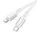 Кабель HOCO Type-C to Type-C Strength charging data cable X85 1m 60W белый