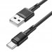 Кабель силиконовый HOCO Type-C Victory charging data cable X83 1 м черный