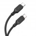 Кабель HOCO Type-C to Type-C Cool silicone charging data cable X90 черный 1m 60W