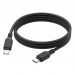 Кабель силиконовый эластичный HOCO X90 Type-C to Type-C Cool черный 1m 60W