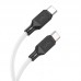 Кабель силиконовый эластичный HOCO X90 Type-C to Type-C Cool черный 1m 60W