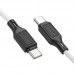 Кабель силиконовый HOCO Type-C to Type-C Cool silicone charging data cable X90 1m 60W белый