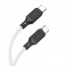 Кабель HOCO Type-C to Type-C Cool silicone charging data cable X90 1m 60W белый
