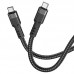 Кабель HOCO Type-C to Type-C charging data cable U110 1.2m 60W черный 6931474770622