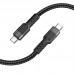 Кабель HOCO Type-C to Type-C charging data cable U110 1.2m 60W черный 6931474770622