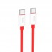 Кабель HOCO Type-C to Type-C Magic silicone PD charging data cable X87 красный 1m 60W