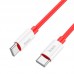 Кабель HOCO Type-C to Type-C Magic silicone PD charging data cable X87 красный 1m 60W