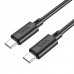 Кабель HOCO Type-C to Type-C Gratified charging data cable (packaged) X88 1м 60W черный
