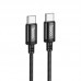 Кабель HOCO X89 Type-C to Type-C Wind charging data cable (packaged) 1m 60W черный