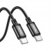 Кабель HOCO Type-C to Type-C Radiance charging data cable X91 3m 60W черный