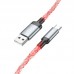 Кабель HOCO Shine U112 с подсветкой RGB - USB - Type-C 1m