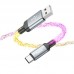 Кабель HOCO Shine U112 с подсветкой RGB - USB - Type-C 1m