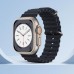 Ремешок HOCO iWatch WA12 marine double buckle silicone strap для часов 42 / 44 / 45 / 49mm черный