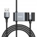 Кабель BASEUS Combo USB to Lightning/2USB Special Data Cable for Backseat |1.5m, 3A|